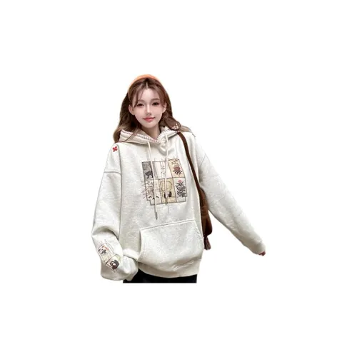 JOPPTI Белый Серый Женский Свитшот