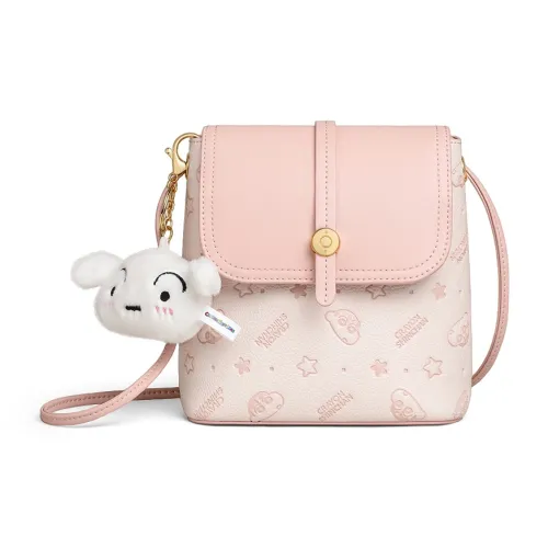 VINEY Карандаш SHIN Chan Коллаборация Карандаш SHIN Chan Ткань Синтетическая кожа Сумки через плечо Стандартный Женский Розовый