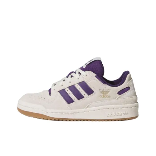 Adidas Originals FORUM Low Топ Детские Баскетбольные Кроссовки Бежево-фиолетовые Подростки
