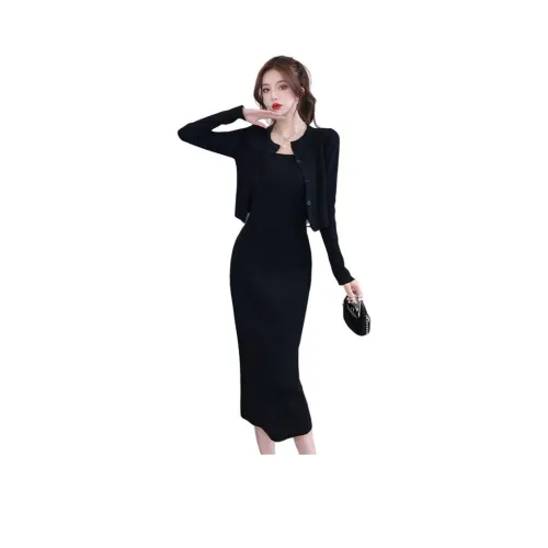 ЮЙЧЖАОЛИНЬ Длинный Sleeved SALT Платье Женские