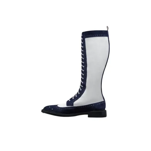 THOM BROWNE· Мужские сапоги на высоком каблуке синие