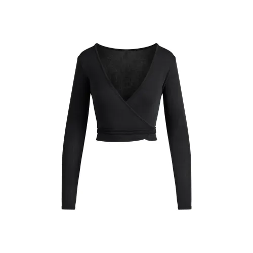 SKIMS FW25 Легкий Модал Длинный рукав WRAP Топ КРОП ТОП Женский