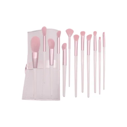 Geanno Сердцебиение Розовый 12 шт Makeup Brush Clothing Sets Ins Девичий Сердце Makeup Brush Мягкий Макияж Инструмент Одежда Комплекты