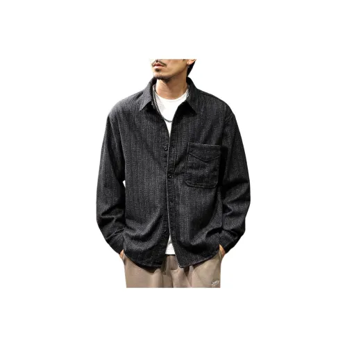 LUJIEBANG Мужские черные рубашки