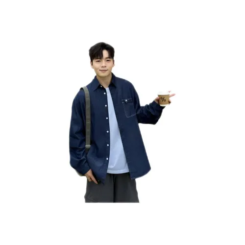 ENPofficial Длинный рукав рубашка пальто мужской