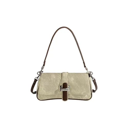 Jacoponnus Сумка через плечо из коровьей кожи Маленькая Женская Кофейная и Серый Зеленый Деним