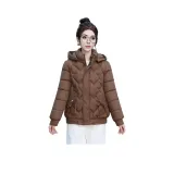 Коричневый хлопковый пуховик