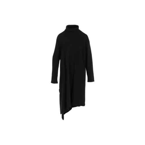 Yohji Yamamoto Femme FW25 INTERLOCK PANELED Высокий воротник PO Трикотаж Женский