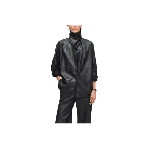 HERMES FW25 Кожа Куртка Женская