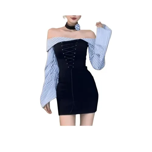 ЮЙЧЖАОЛИНЬ Длинное платье с длинными рукавами женское