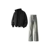 Набор (Черный топ + Синий низ)