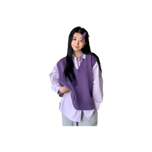 Lv Fielder Фиолетовый Жилет + Фиолетовая Рубашка Школьный возраст Свитера