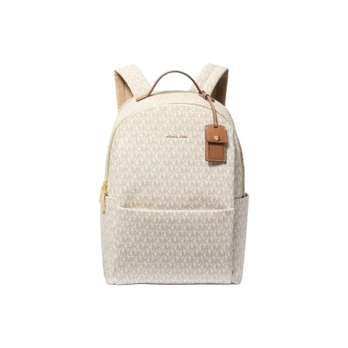 MICHAEL KORS Покрытый холст с полиэстером и ПУ (полиуретан) рюкзак большой женский ванильный и дуб