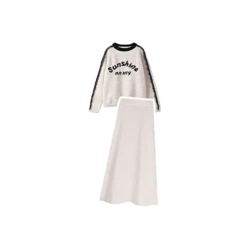 COVT Абрикосовый топ + юбка Женские комплекты с юбкой