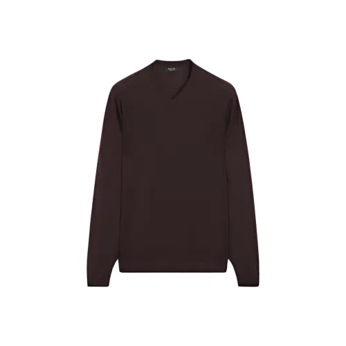 Massimo Dutti Темно-красный Мужской Трикотаж