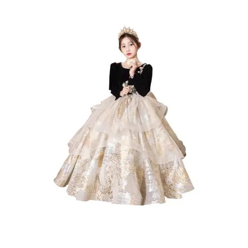 JIAONI Черный Детские сценические костюмы