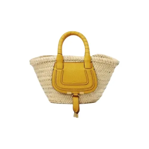Chloe Marcie Palm Leaf Корзина Сумка Мини Женская Желтая