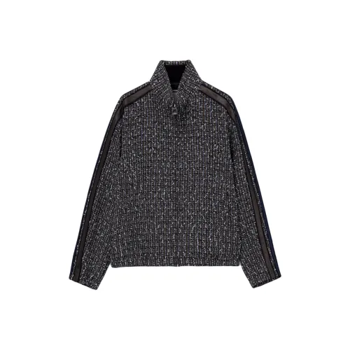 WOOYOUNGMI FW25 Синий Твид Дорожка Куртка Куртки Пальто Мужской