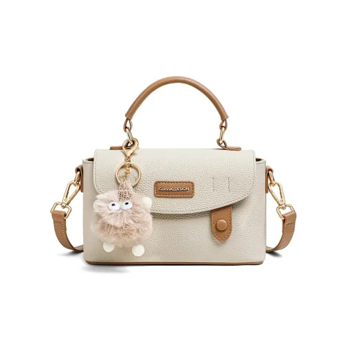 VINEY Сумка через плечо из коровьей кожи стандартная женская цвет экрю