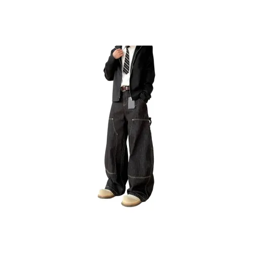 RUXU Оригинальный Черный Деним Унисекс Джинсы