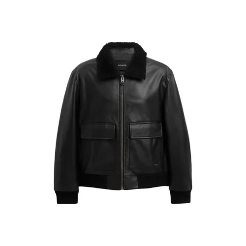 COACH FW25 Кожа Куртка Мужская