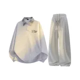 Топ и штаны цвета фотиния серый