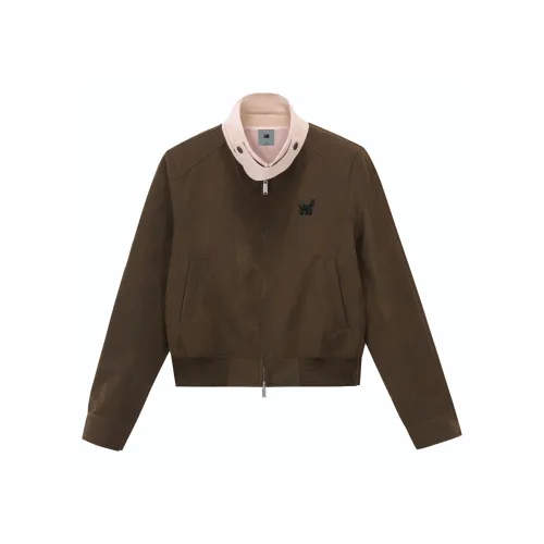 AUKC Коричневый Женские Кожаные Куртки