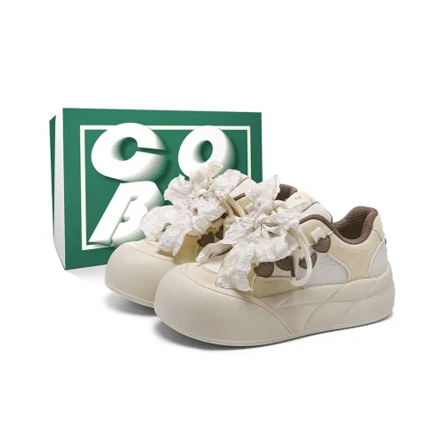 Cob Износостойкие и Легкие Низкие Кроссовки для Скейтбординга Женские Желто-Коричневые