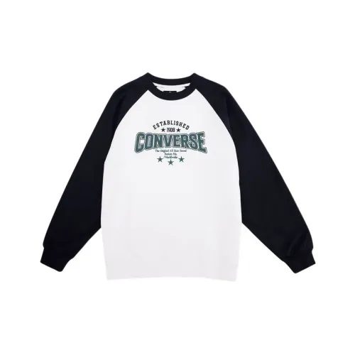 Конверс Белый Синий Цвет Унисекс Свитшоты