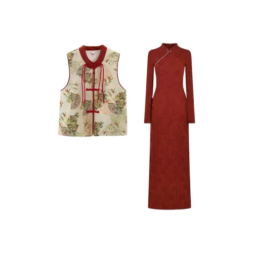 Dream of Red Rose Чонсам Платье Женское