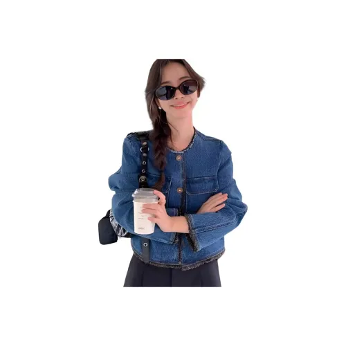 YICHEN Канары Синий Женские Джинсовые Куртки