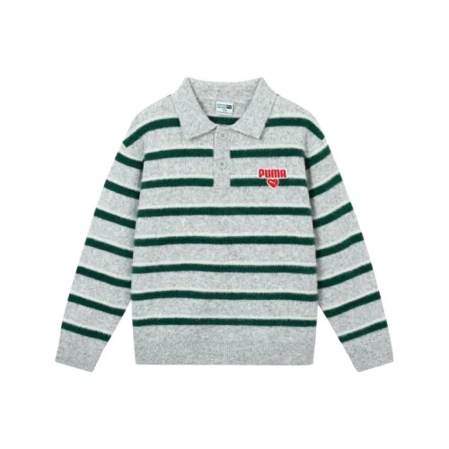 PUMA Серый Зеленый Тон 00324 Kids Свитера