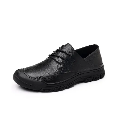 Mulinsen Повседневные кожаные туфли с низким верхом черные [Размер кожаной обуви 40 в этой модели = Спортивный размер обуви 41] Мужской