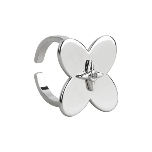 SSIXEE S925 Серебряные кольца с 18K белым золотом унисекс