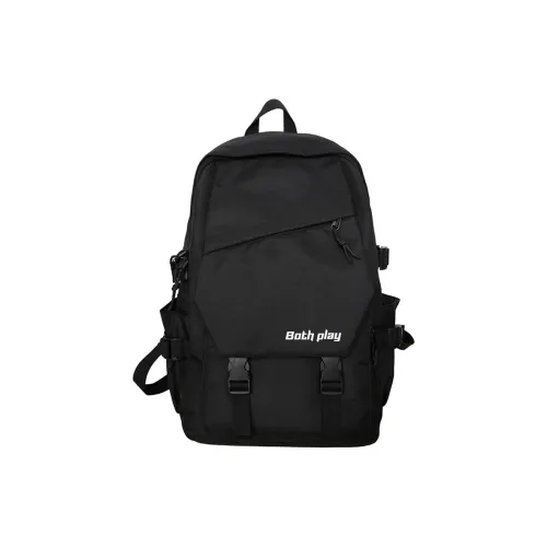 BOTH PLAY Нейлон Рюкзак Унисекс Черный Белый