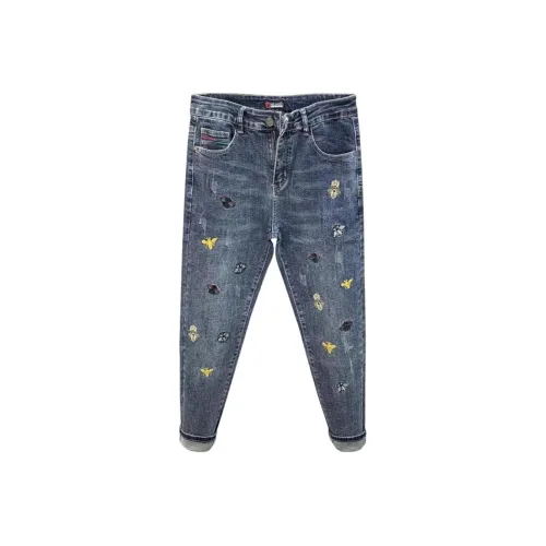 ZMHT Blue Unisex Jeans ZMHT Синий Унисекс Джинсы