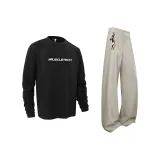 Комплект одежды (Черный топ + Абрикосовый низ)