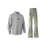 Комплект одежды (Серый топ + Желтый грязный низ)