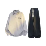 Топ Фотиния Серый + Черные Штаны