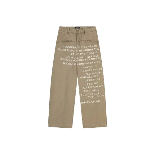 WELTER EXPERIMENT Хаки Унисекс Джинсы