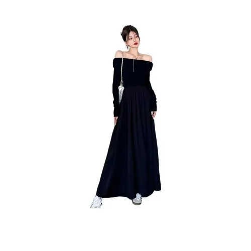 XIANSINIAO Длинное платье с длинными рукавами женское