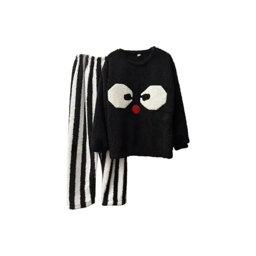 QIAOYUN Черный Женский Пижамный Комплект