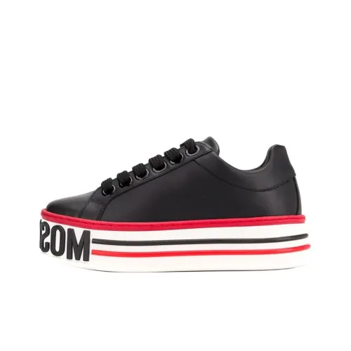 MOSCHINO Низкий топ обувь на платформе женская черная