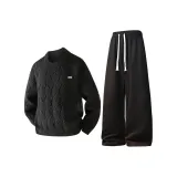 Чёрный топ + чёрные штаны