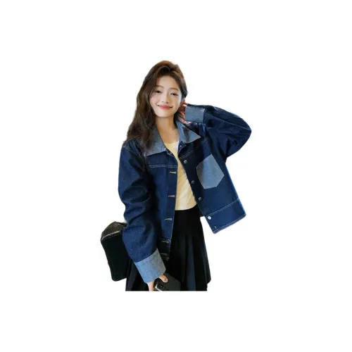 YICHEN Джинсовый Синий Премиум Женские Джинсовые Куртки