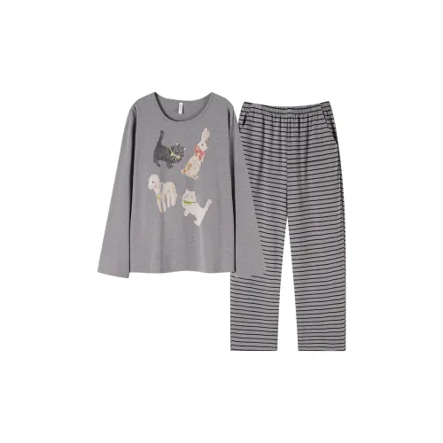 Sha Qian Пижамный комплект женский серый