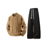 Хаки топ + черные штаны