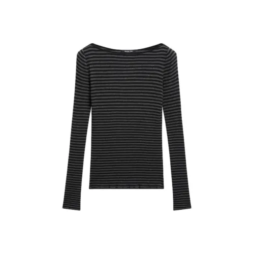 Massimo Dutti Черные Женские T-рубашки