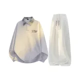 Топ Фотиния Серый + Белые Штаны