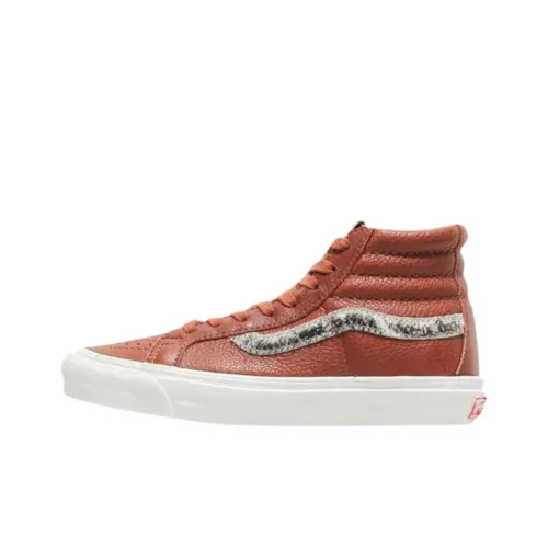 Vans Sk8 Hi Высокие Кроссовки для Скейтбординга Унисекс Коричневые